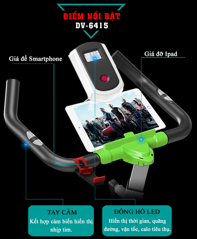 Đầu xe đạp tập thể thao Đại Việt DV-6415