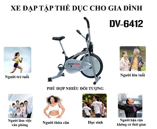Ưu điểm của xe đạp tập Đại Việt DV - 6412